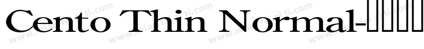 Cento Thin Normal字体转换